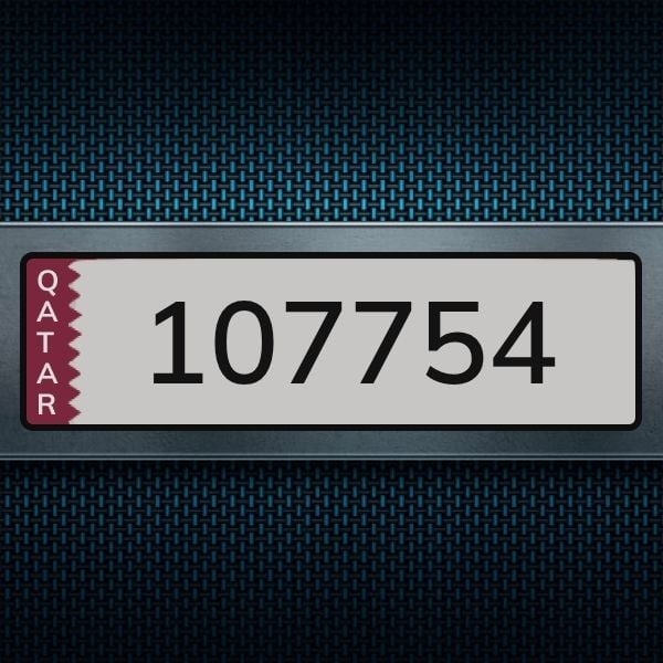 Car Plate 107754 - 1