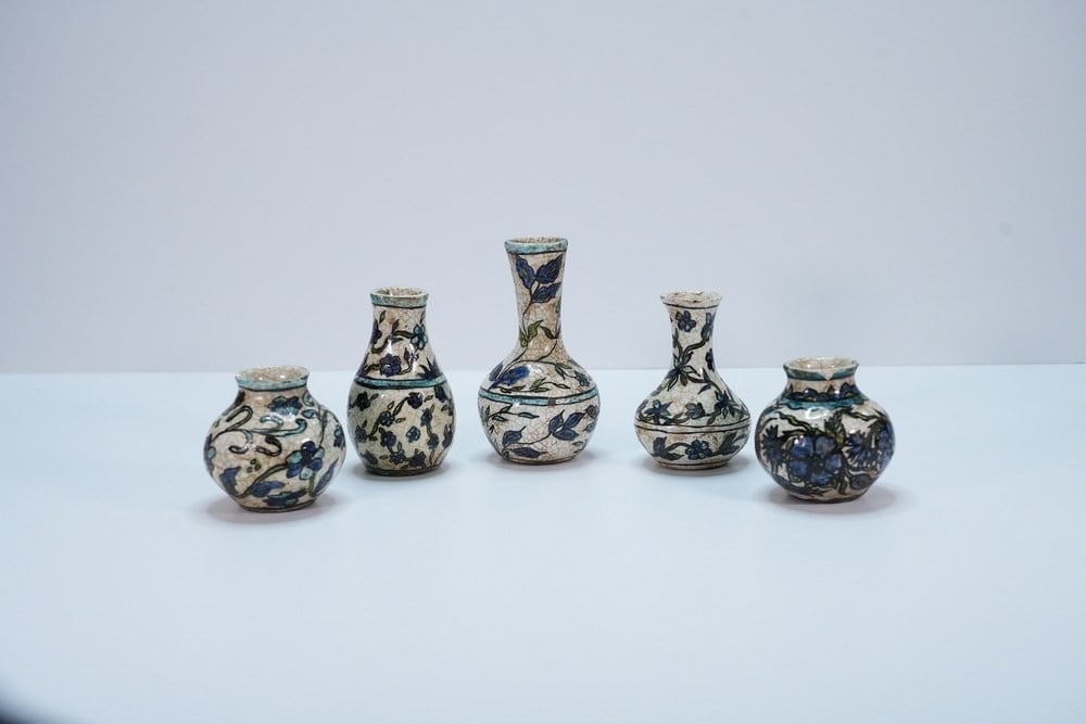 Set of Five Antique Pottery Vessels or Vases - 1