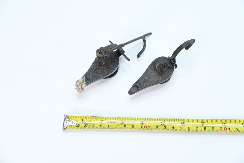 Pair of Traditional Metal Lamps - 3