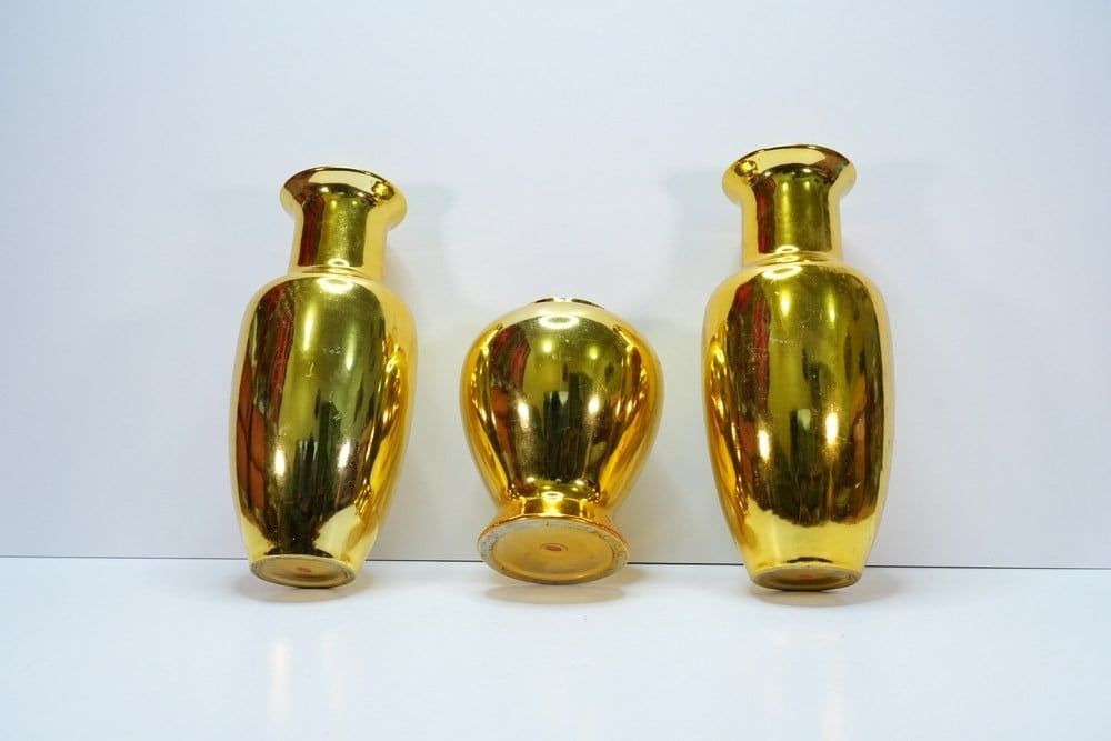 Set of Ornate Golden Vases - 2