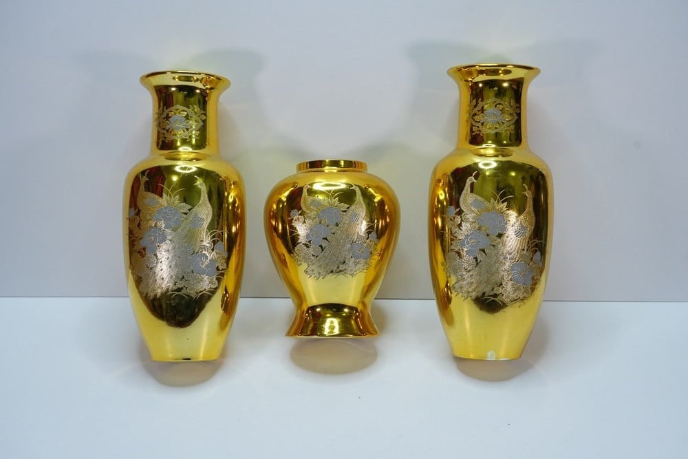 Set of Ornate Golden Vases - 1