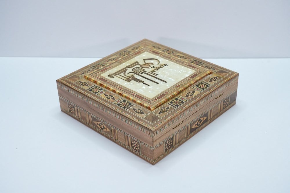Set of Five Square Wooden Boxes - 4 - 5