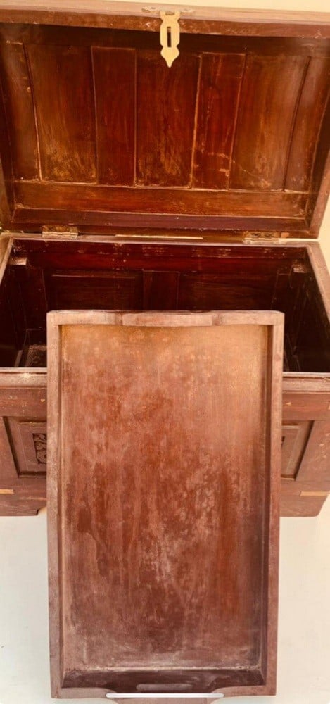 Vintage Wooden Chest – Al-Sunduq Al-Mabait Style - 5