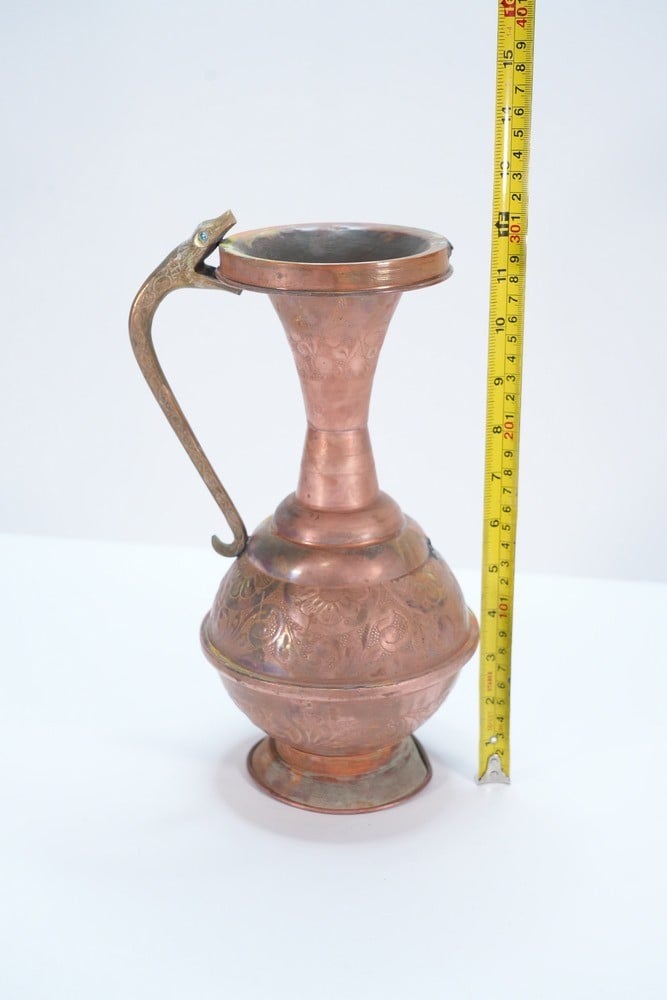 Old Copper Pitcher Or Vessel. - 3