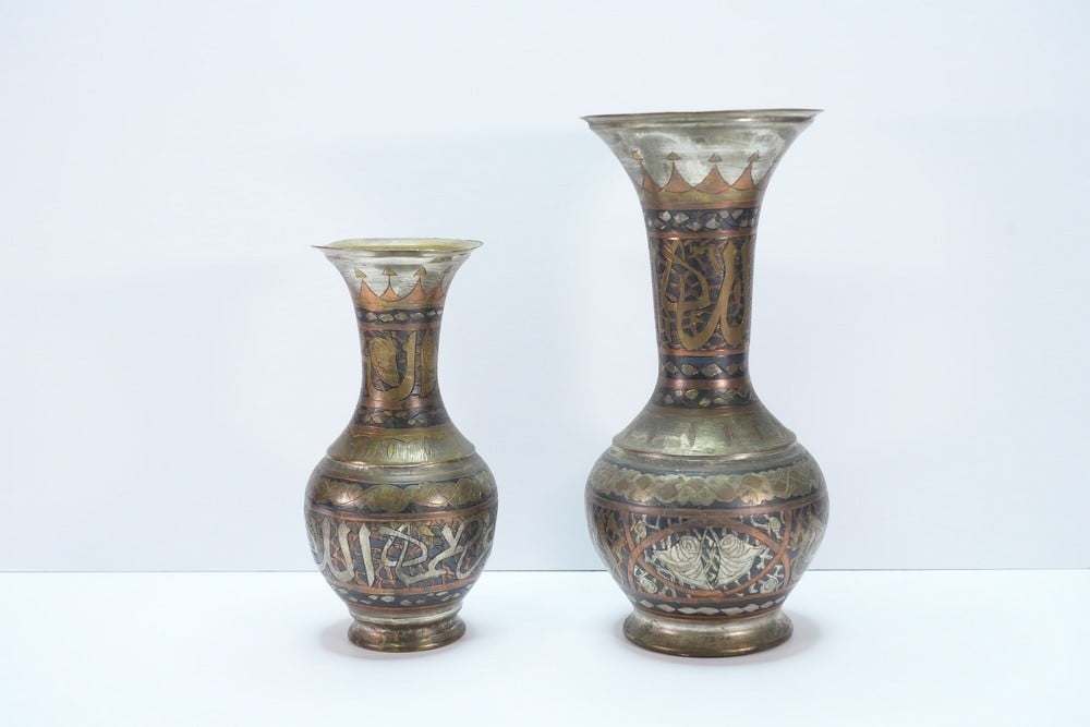 Old Brass Pieces Decorated In An Old Eastern Islamic Style. - 1