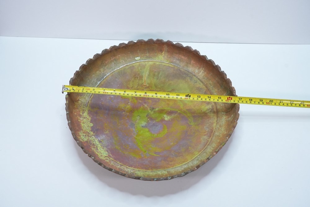 Old Copper Dish Or Tray - 3