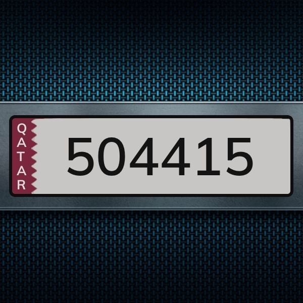 Car Plate 504415 - 1