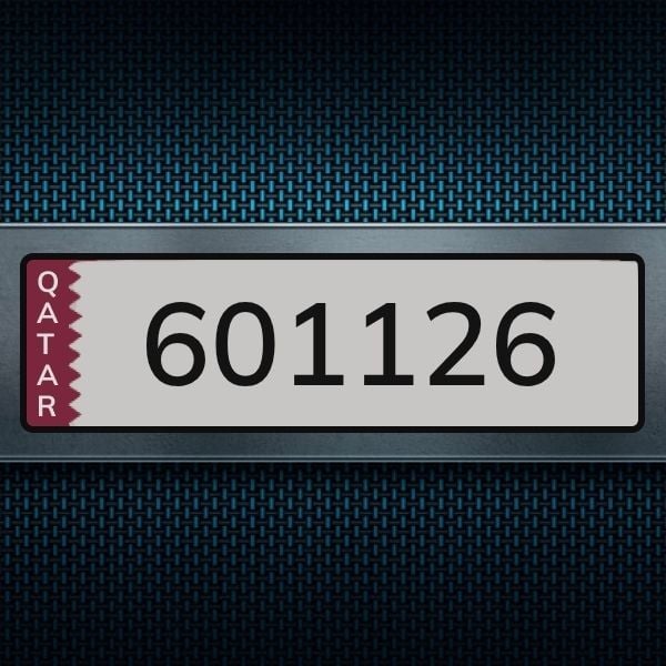 Car Plate 601126 - 1