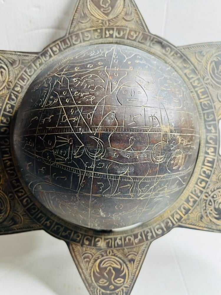 Large Antique Brass Astronomical Astrolabe – Armillary Sphere - 3