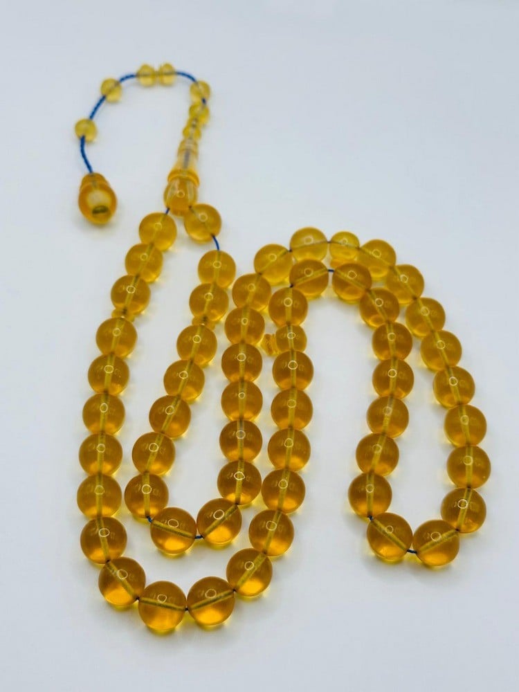 Transparent Honey-Colored Fatoran Rosary - 1
