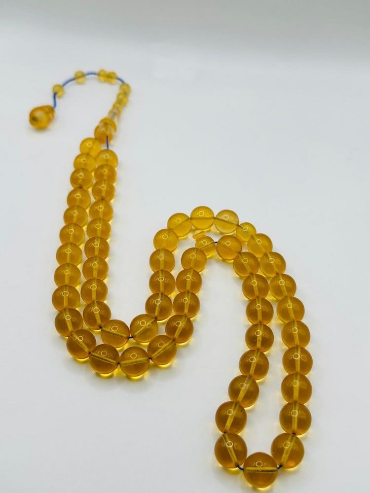 Transparent Honey-Colored Fatoran Rosary - 3