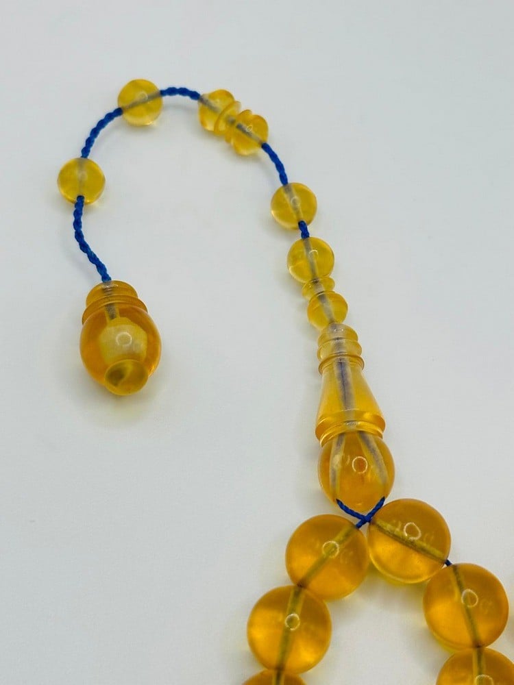 Transparent Honey-Colored Fatoran Rosary - 2