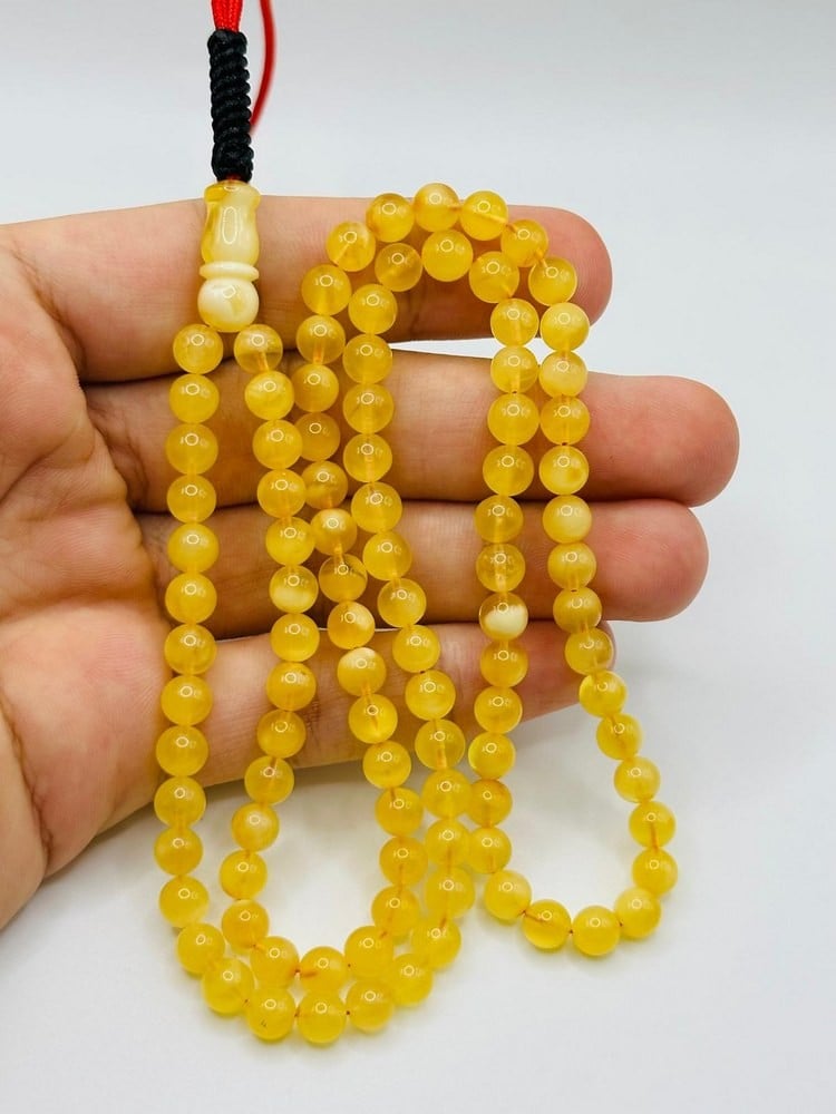 Natural Round Amber Prayer Beads (Kaliningrad) - 2 - 2