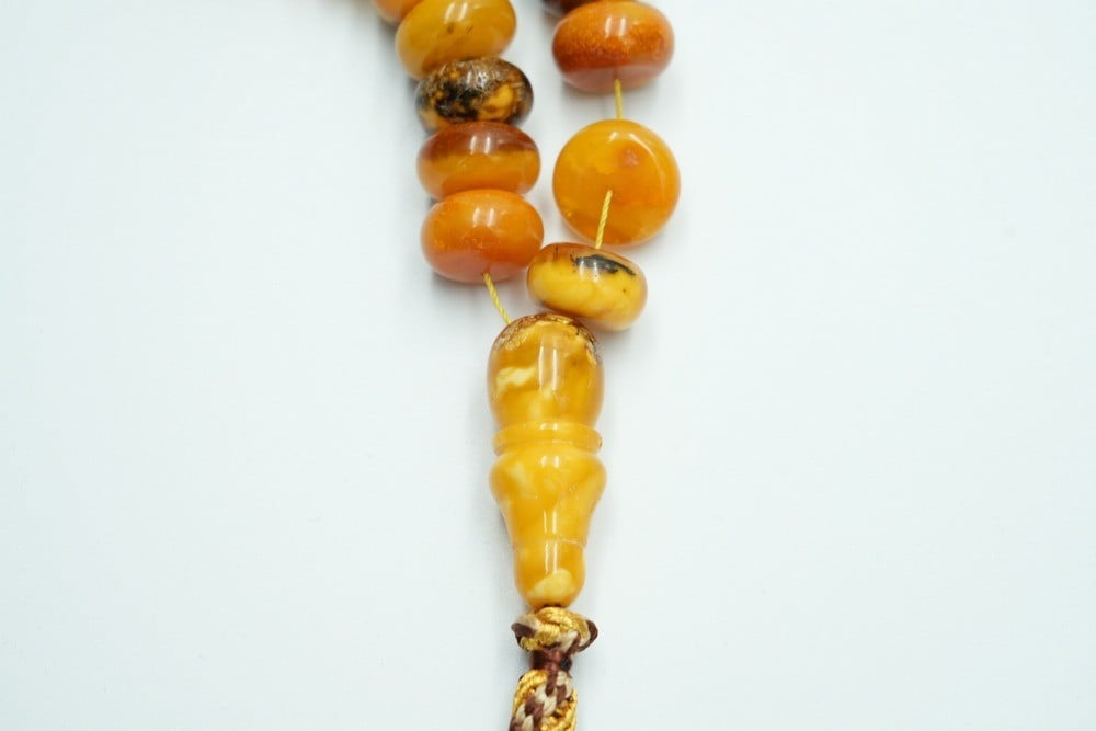 Natural Antique Amber Prayer Beads - 3