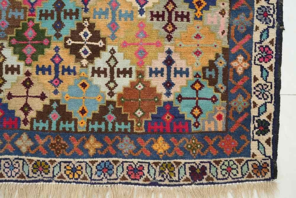Antique Hand-Knotted Persian Iranian Rug - 3 - 3