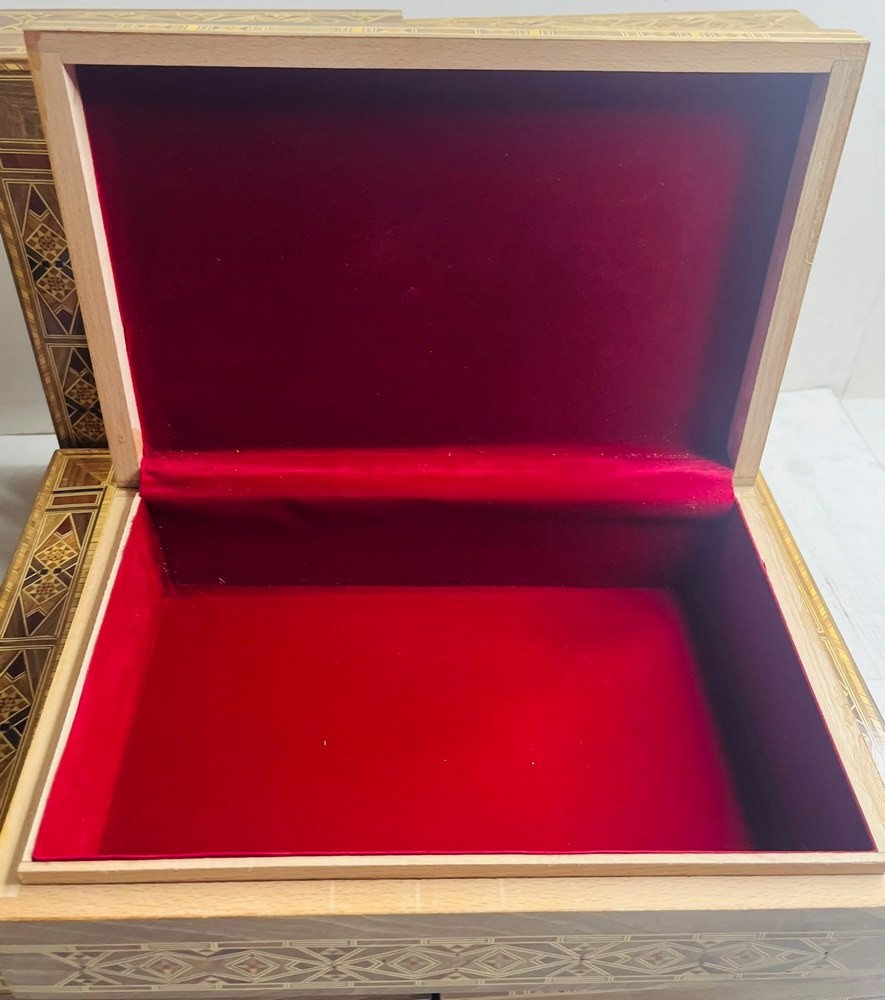 مجموعة 5 صناديق خشبية سورية مزخرفة بالموزاييك - 3
