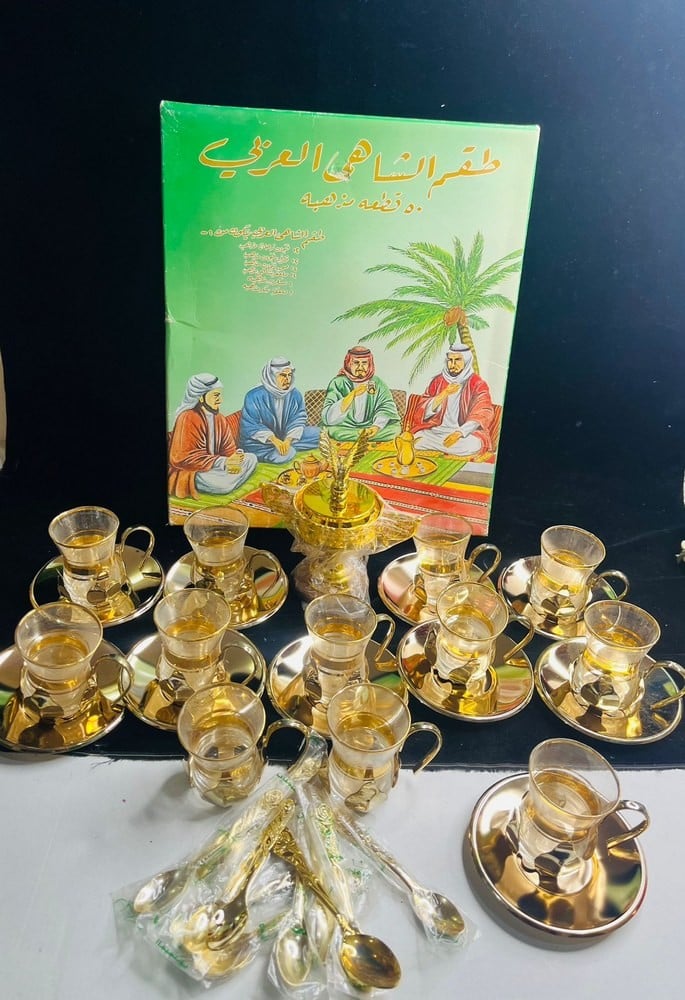 Luxury Handmade Pure Copper Tea Set with Gold Finish - 1