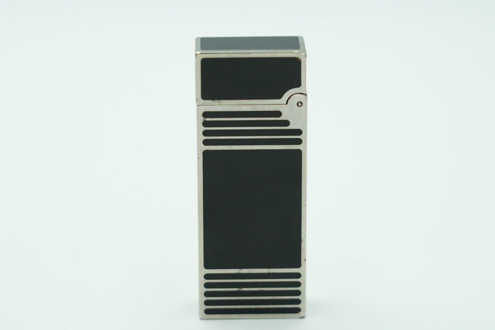 Dunhill Silver Plated And Black Enamel Lighter - 3