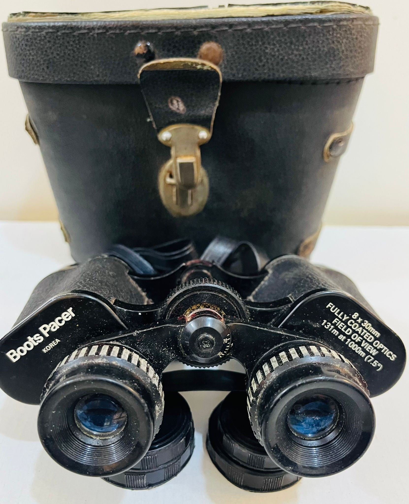 Antique Audriel Binoculars with Leather Case - 2
