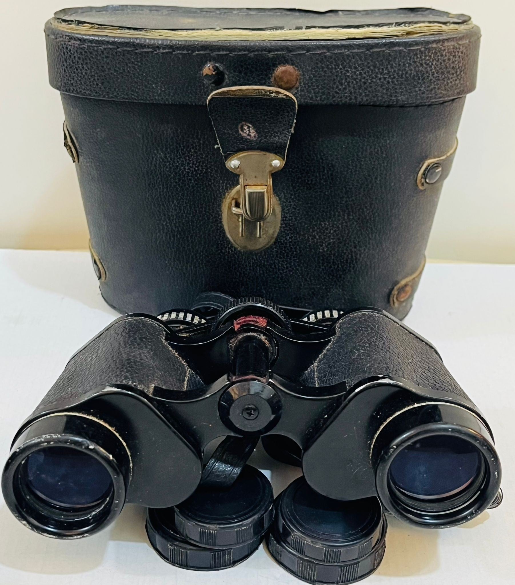 Antique Audriel Binoculars with Leather Case - 4