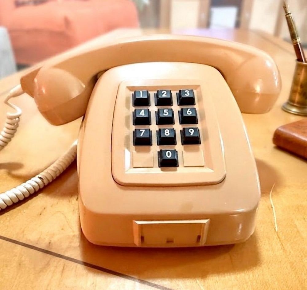 An Original Vintage Landline Telephone - 1