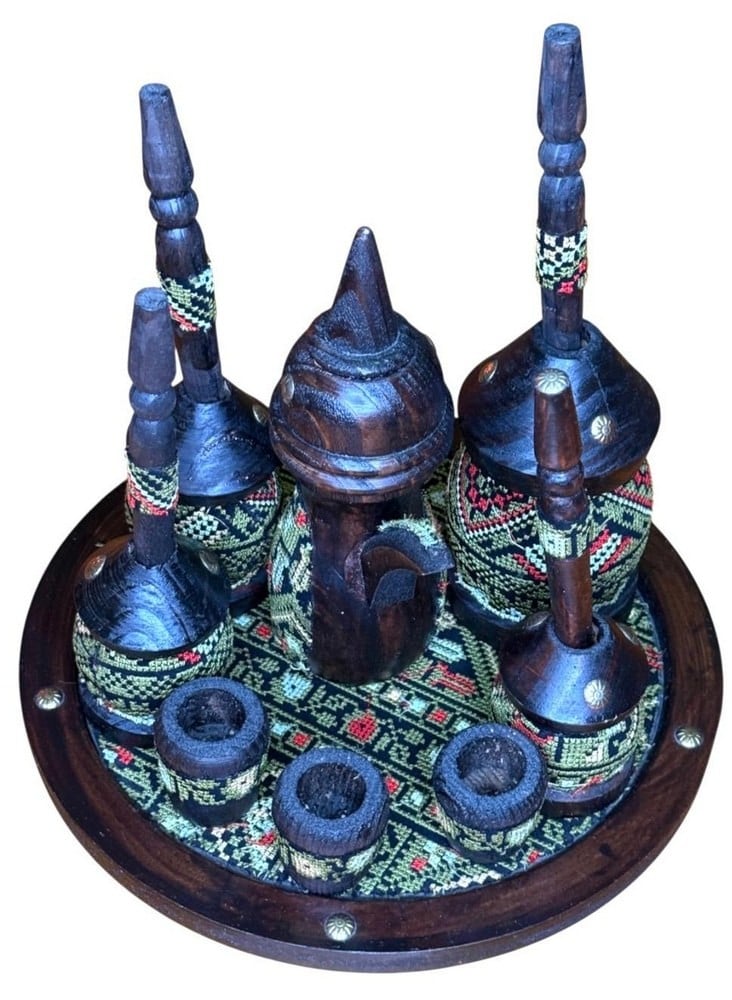 Traditional Dallah And Coffee Cup Set - 3