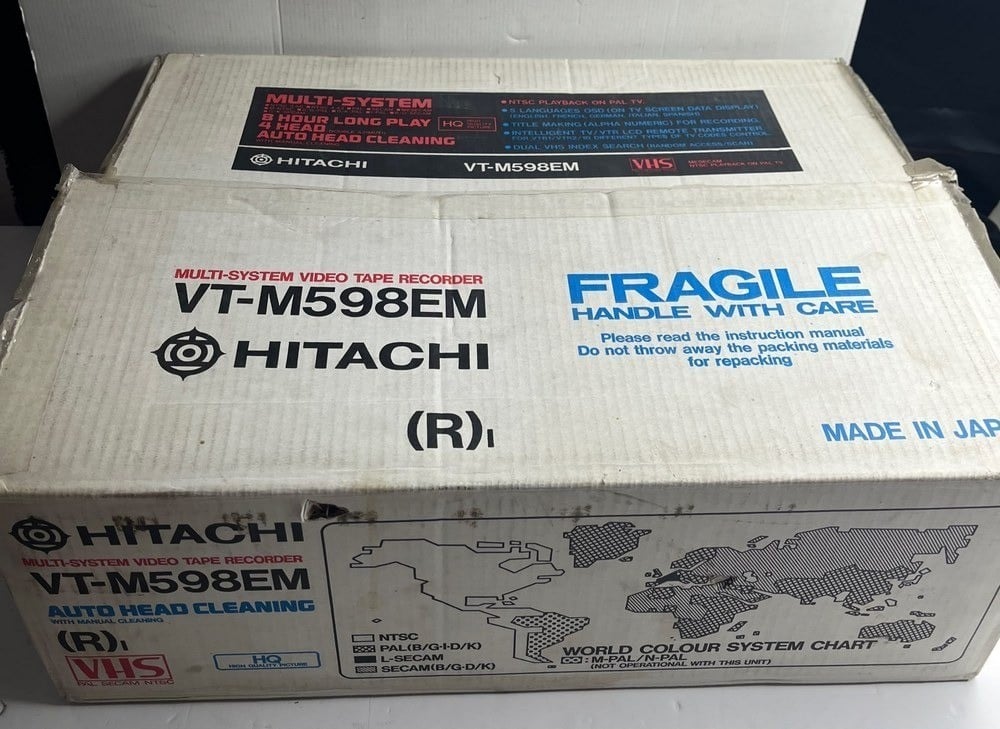 Vintage Hitachi Multi-System VCR with Original Box - 5