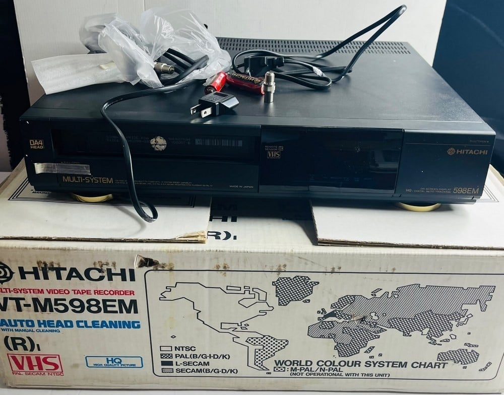 Vintage Hitachi Multi-System VCR with Original Box - 10