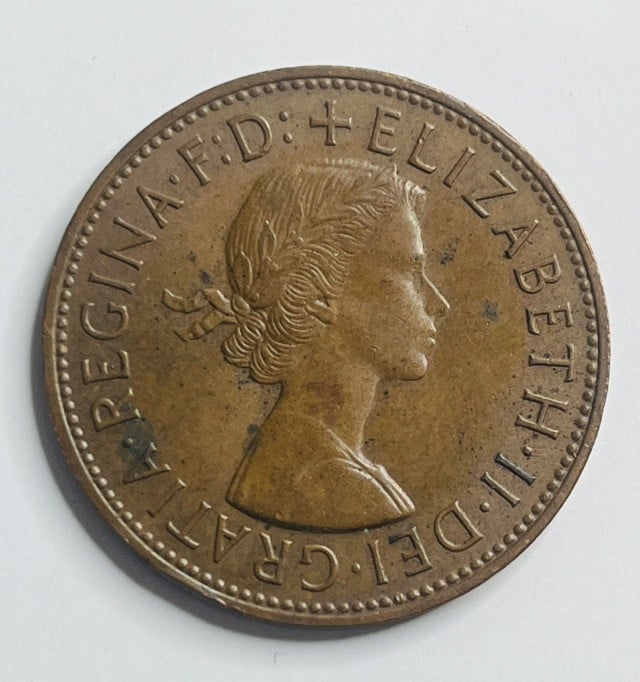 British One Penny Bronze Coin – 1967 - 1
