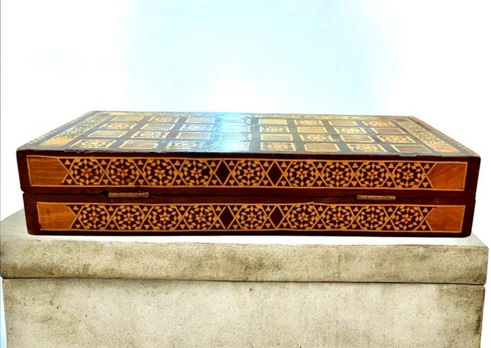 A Luxurious Traditional Game Board Featuring Chess And Dice - 3