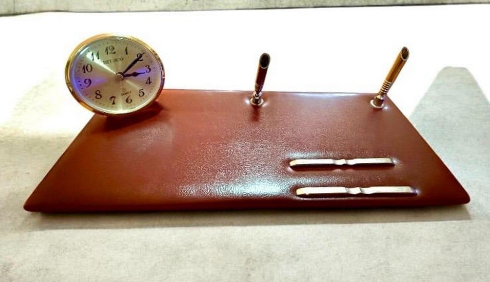 Luxury Executive Desk Set Made Of Premium Genuine Leather - 3