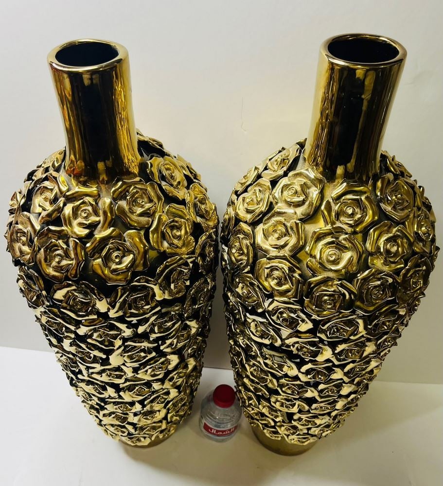 زوج فازات بورسلان Rose Multi Gold من KARE Design - 6