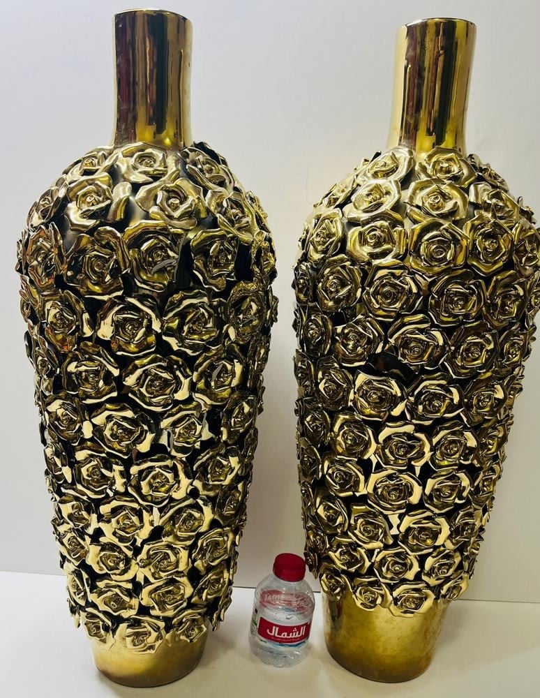 زوج فازات بورسلان Rose Multi Gold من KARE Design - 5