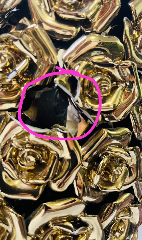 زوج فازات بورسلان Rose Multi Gold من KARE Design - 2