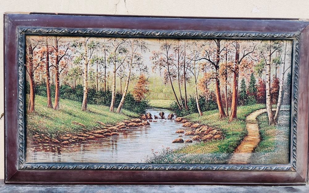 Framed Canvas Wall Artwork – Autumn River Landscape - 4