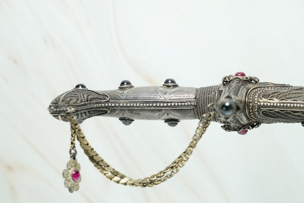 Rare Traditional Ottoman/Turkish Silver Sword – Handcrafted Filigree Work - 8