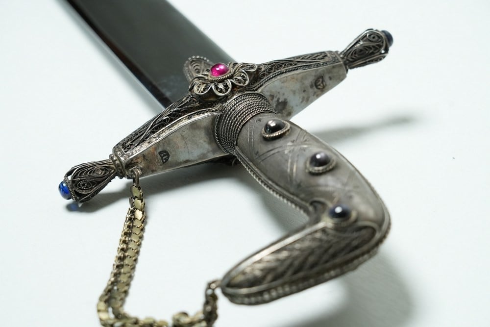 Rare Traditional Ottoman/Turkish Silver Sword – Handcrafted Filigree Work - 18