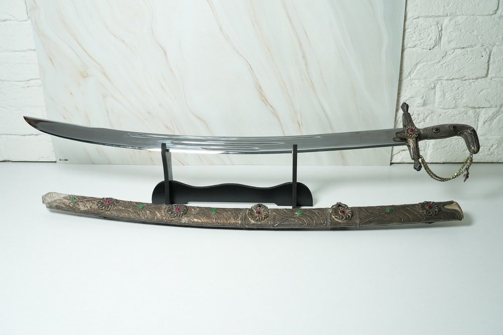 Rare Traditional Ottoman/Turkish Silver Sword – Handcrafted Filigree Work - 15