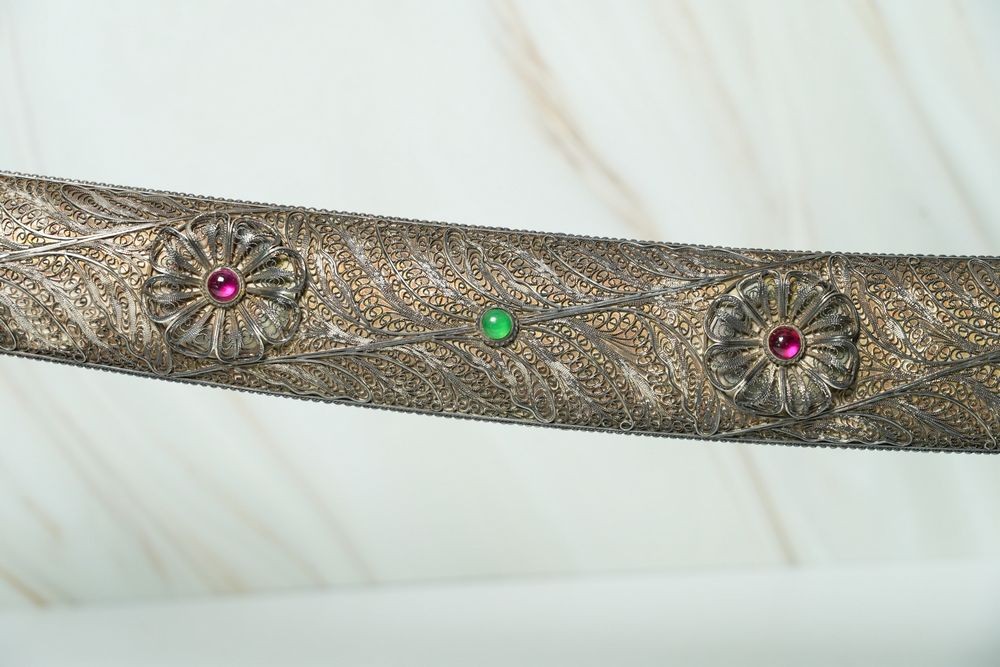 Rare Traditional Ottoman/Turkish Silver Sword – Handcrafted Filigree Work - 4