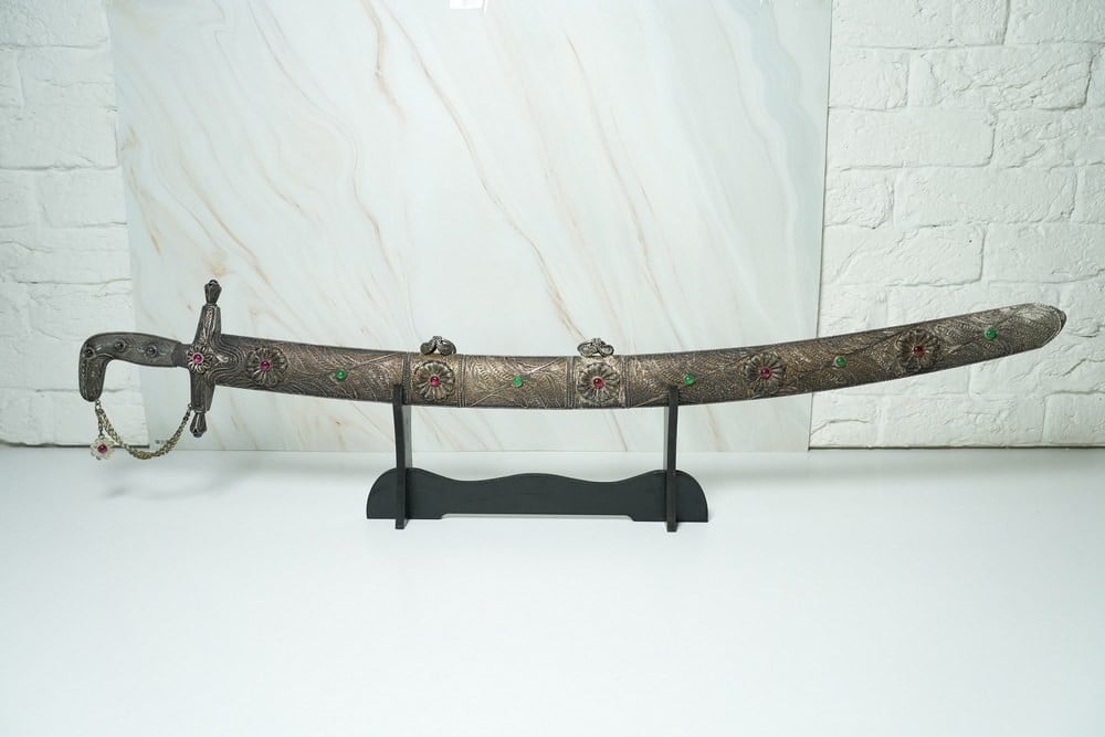 Rare Traditional Ottoman/Turkish Silver Sword – Handcrafted Filigree Work - 2
