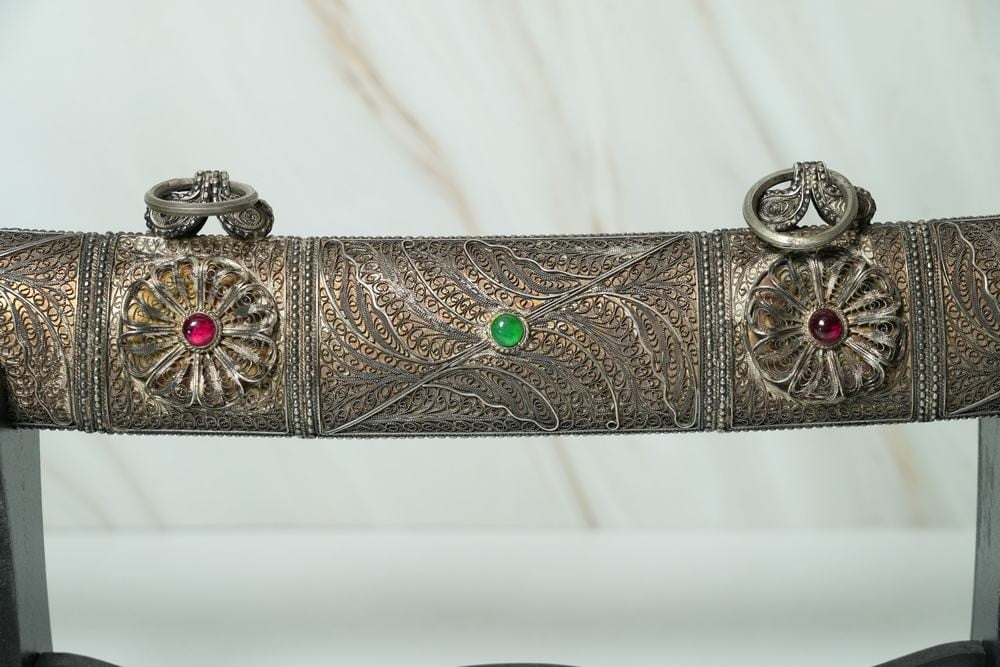 Rare Traditional Ottoman/Turkish Silver Sword – Handcrafted Filigree Work - 5