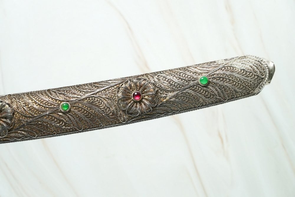 Rare Traditional Ottoman/Turkish Silver Sword – Handcrafted Filigree Work - 10