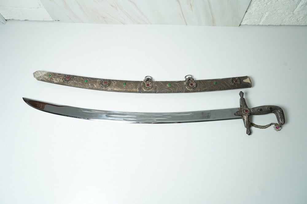 Rare Traditional Ottoman/Turkish Silver Sword – Handcrafted Filigree Work - 14