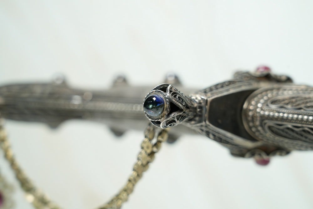Rare Traditional Ottoman/Turkish Silver Sword – Handcrafted Filigree Work - 9