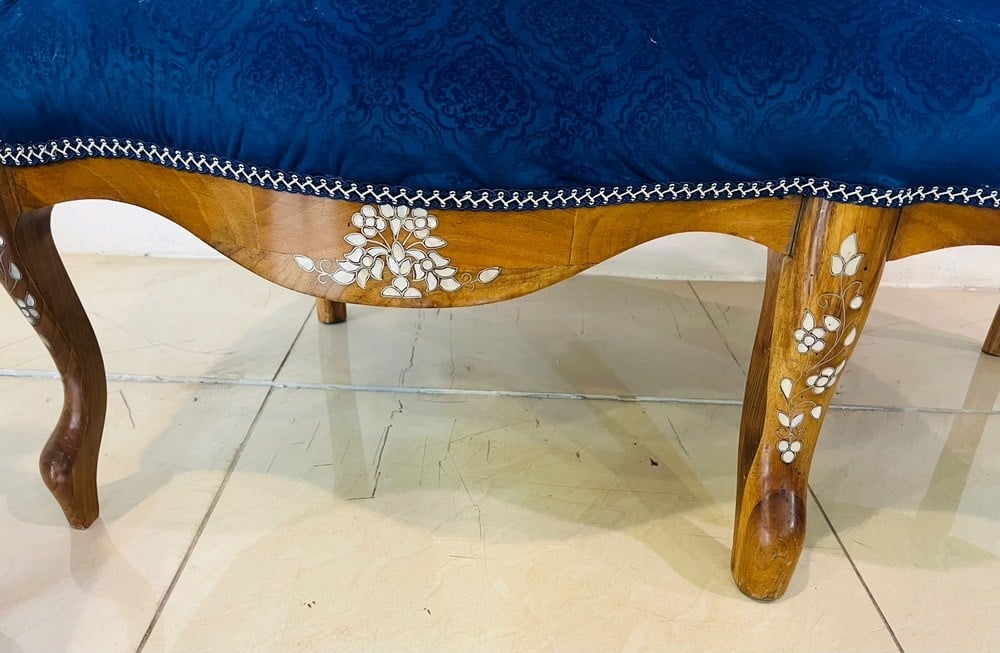 Classic Royal Sofa Set with Natural Mother-of-Pearl Inlay - 7
