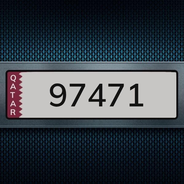 Car Plate 97471 - 1