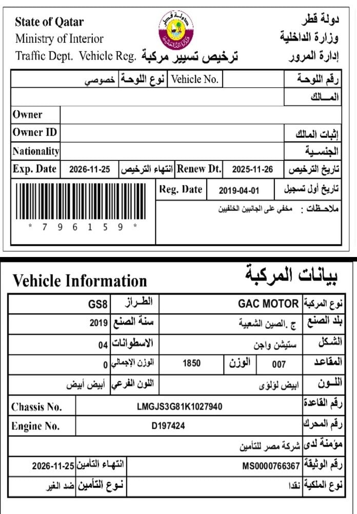 جي أيه سي GS8 موديل 2019، Y-15872 - 12