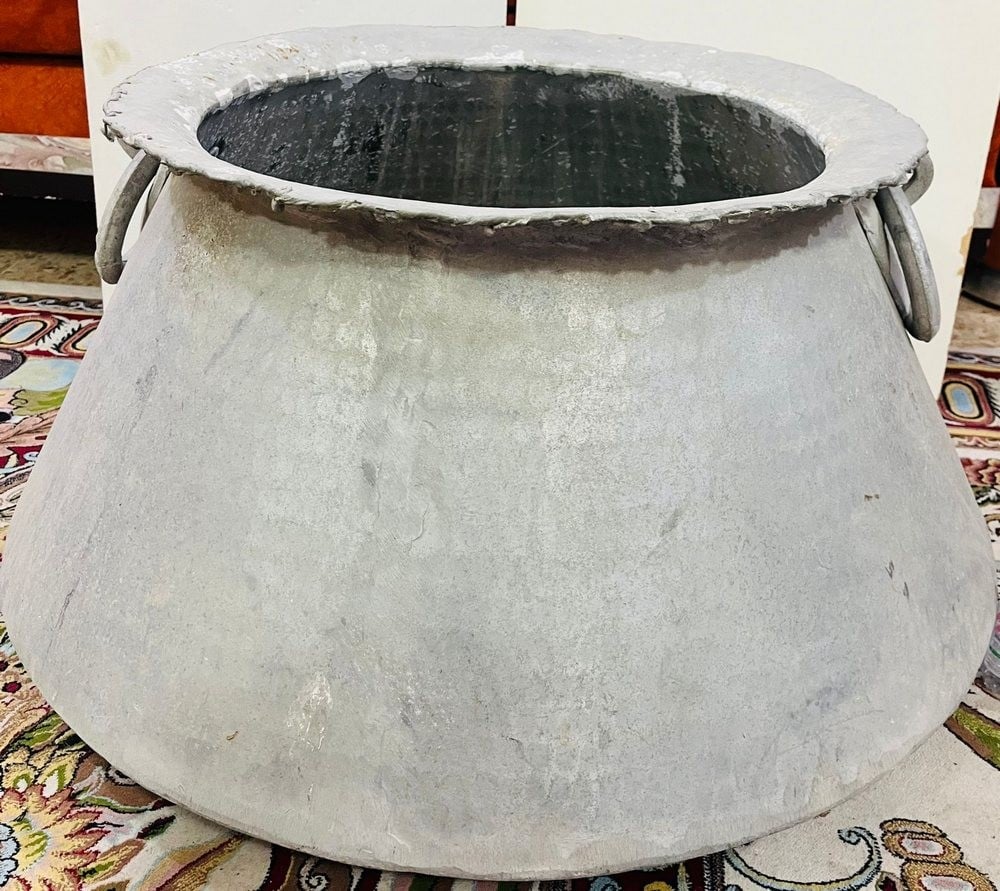 Large Antique Copper Cooking Pot - 3