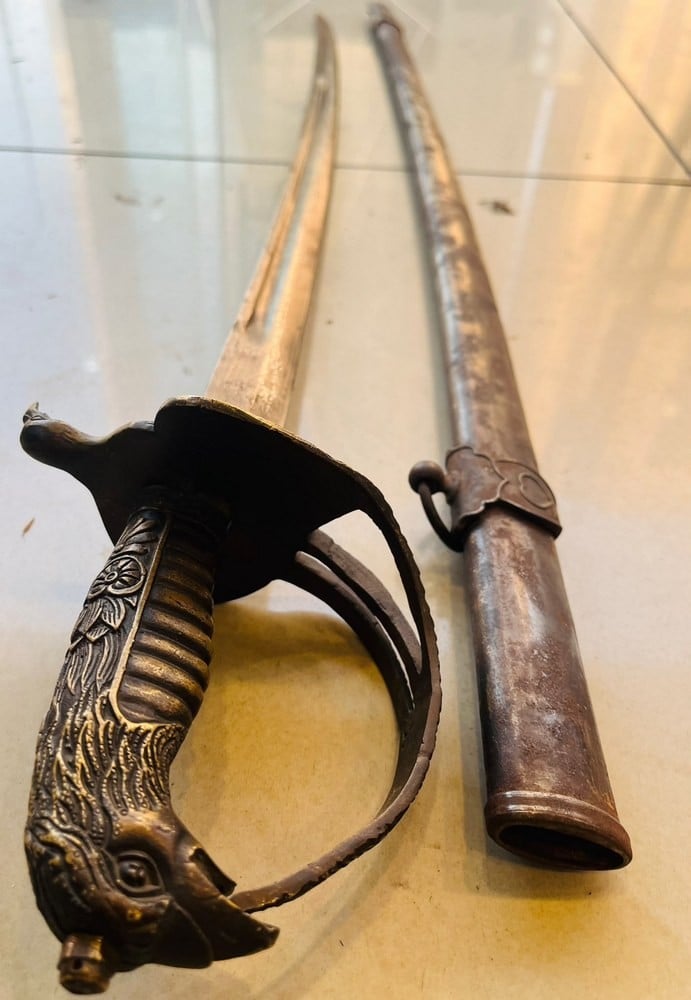 Old Military Saber with Bird-Head Handle - 1