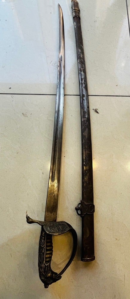 Old Military Saber with Bird-Head Handle - 3